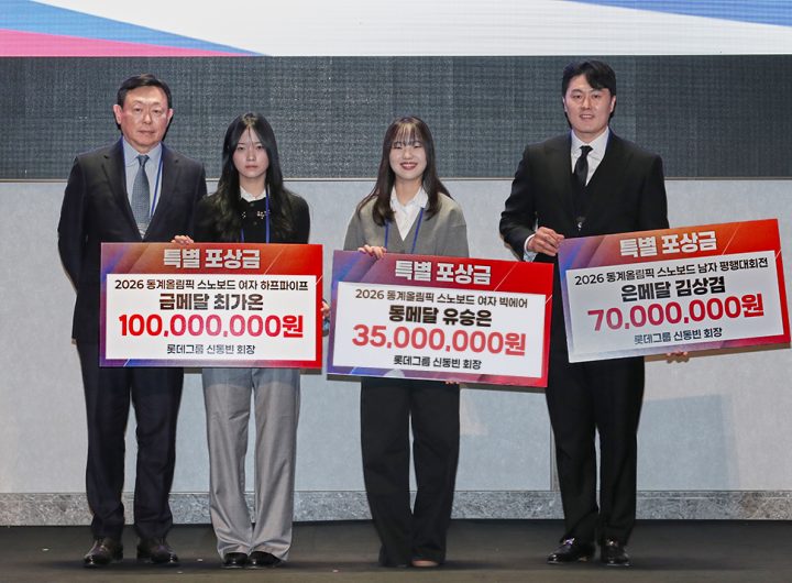Lotte Chief Honors Olympic Medalists - Photo News