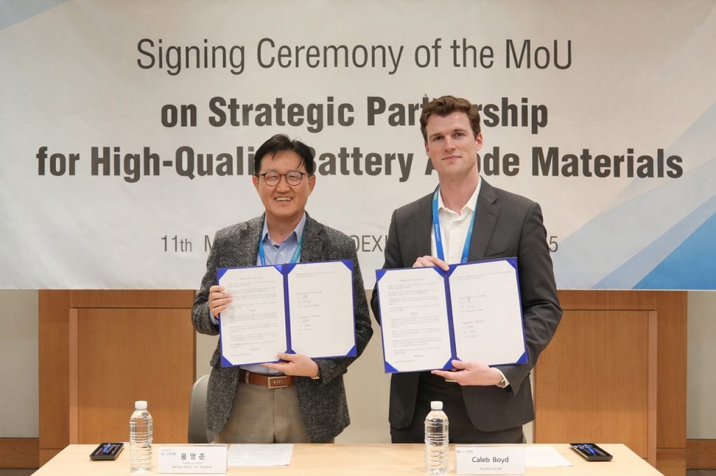 Posco Future M Partners Molten for Alternative Graphite Anode Materials