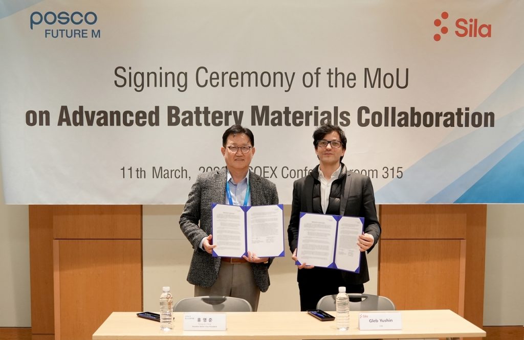 Posco Future M Sila Battery Materials Partnership