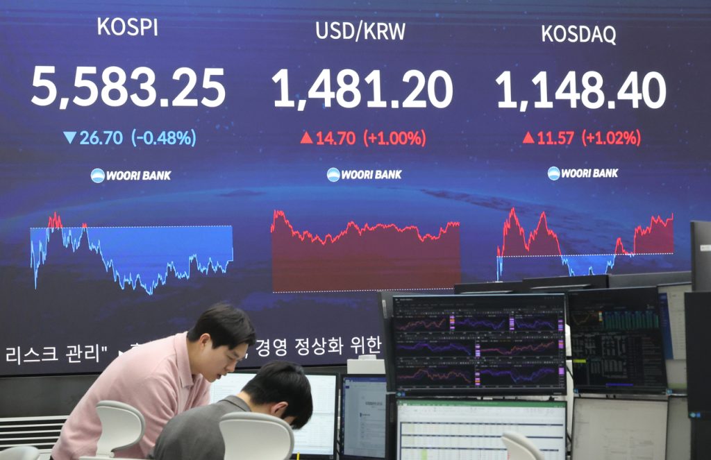 Seoul Stocks Down, Middle East Tensions, Korean Won Weakens