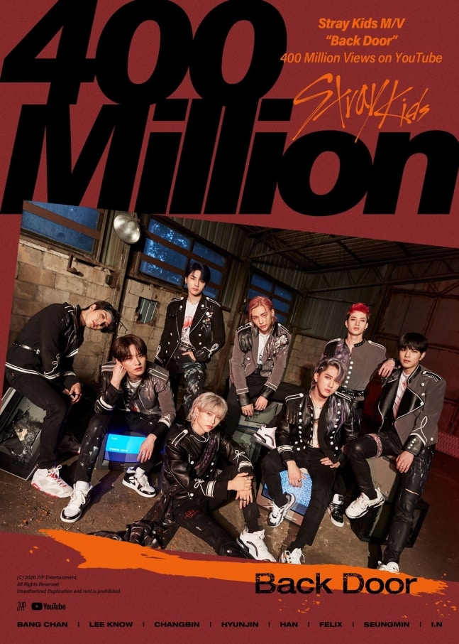 Stray Kids Back Door Music Video Reaches 400 Million Views