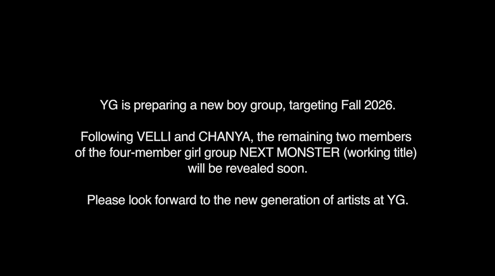 YG Entertainment New Boy Group Debut Fall 2024