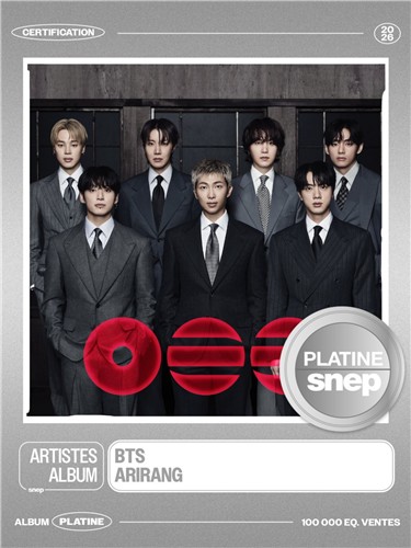 BTS 'Arirang' Album Certified Platinum France