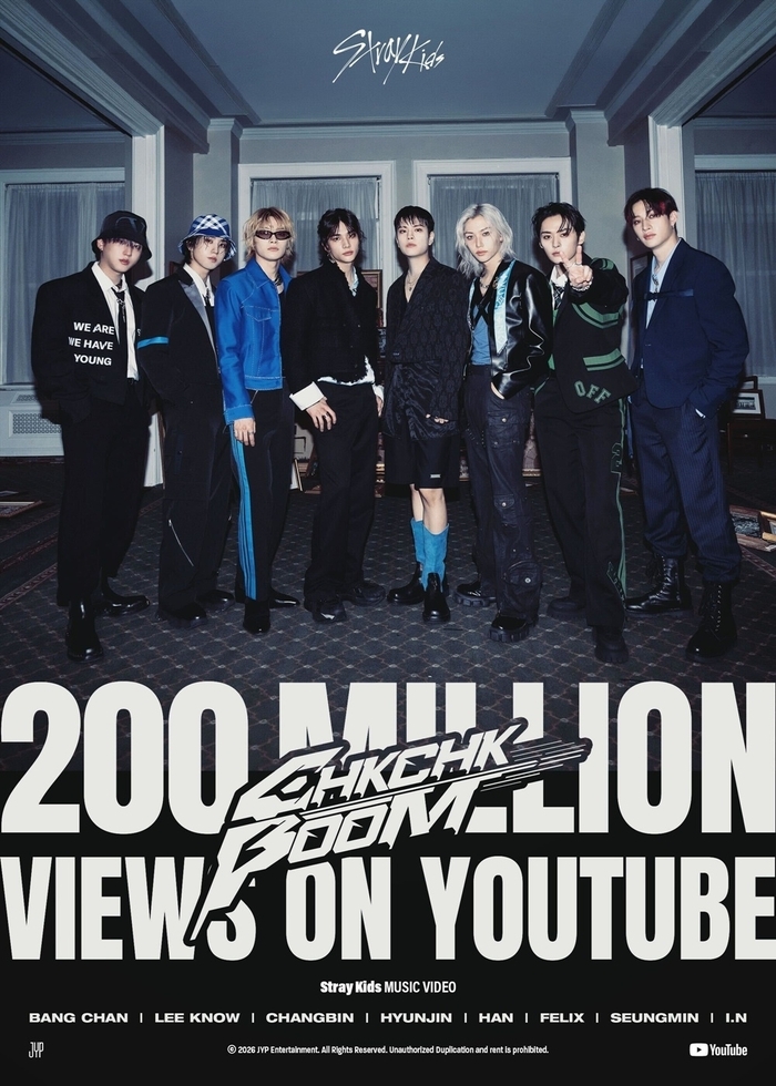 Stray Kids Chk Chk Boom Music Video Reaches 200M Views