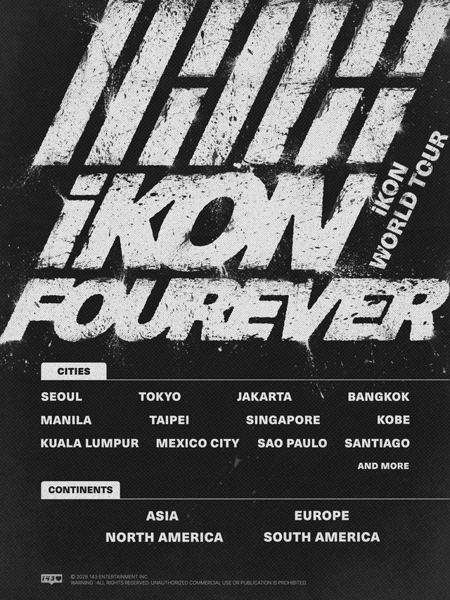 iKON 2023 World Tour Announced: 12 Cities