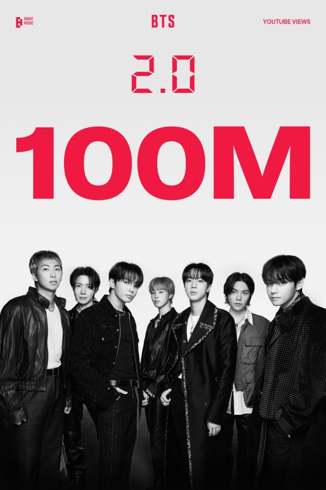 BTS '2.0' MV Hits 100 Million Views