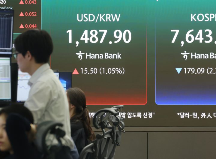 Kospi Falls, Ending 5-Day Streak, on Profit Taking, Mideast Concerns; Won Weakens