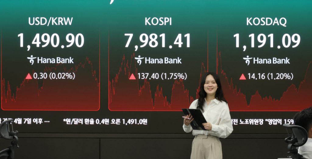 Kospi Reaches New Peak, Nears 8,000 Amid US-China Summit