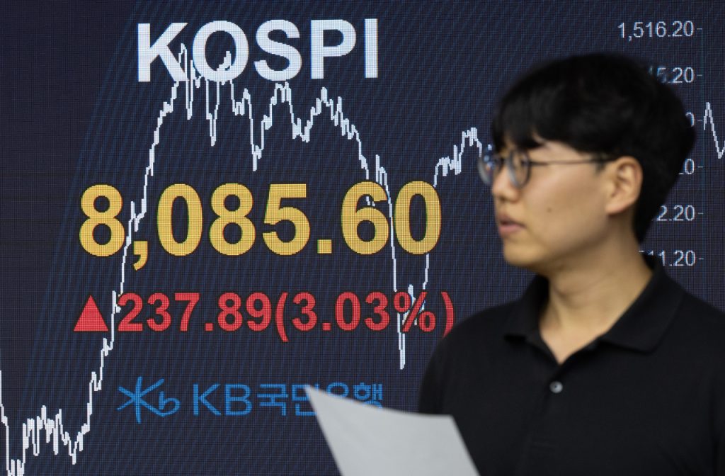 Kospi Surges Past 8,100 on Iran Ceasefire Hopes