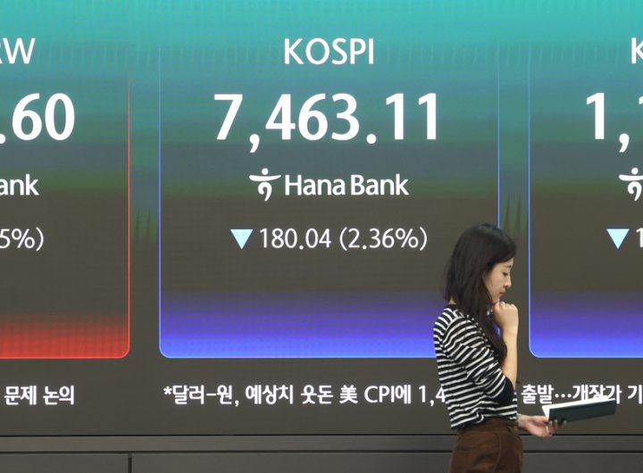 Seoul Shares Plunge on US Losses, Mideast Uncertainty