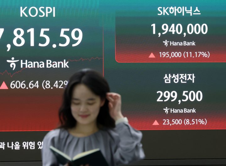 Seoul Stocks Soar 8% on Tech Gains, Samsung Wage Deal, Nvidia Outlook; Won Appreciates