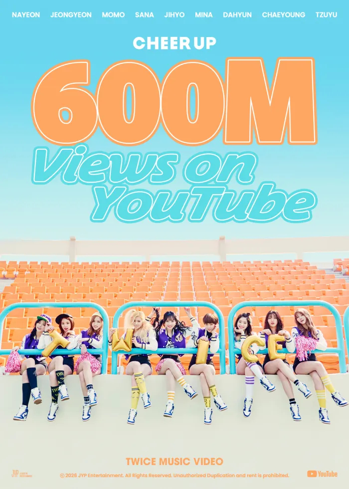 Twice's 'Cheer Up' MV Hits 600 Million Views