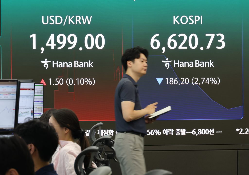 Seoul Shares Drop on Wall Street Losses, Middle East Tensions